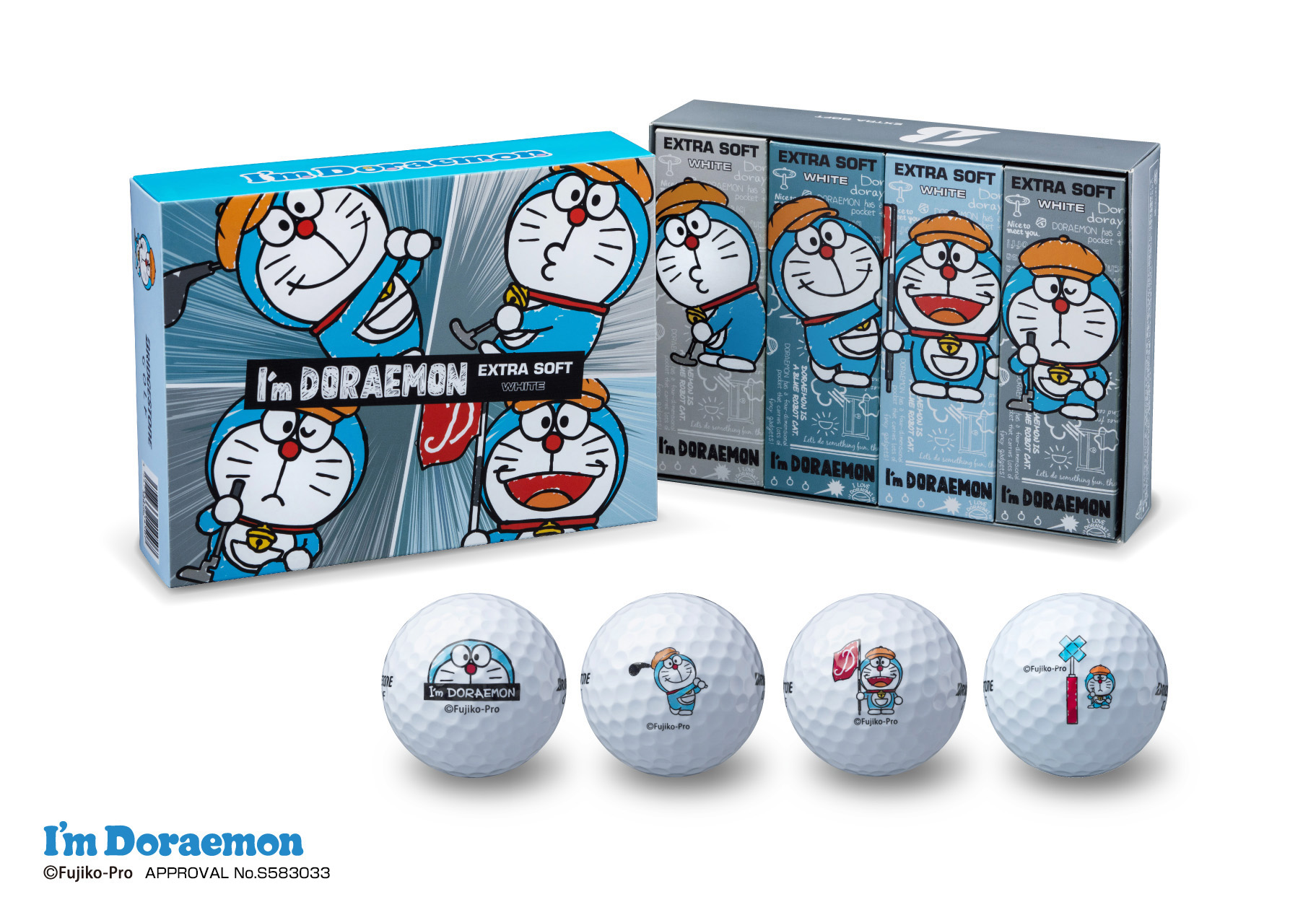 大人気のキャラクター ドラえもん とゴルフを楽しもう ゴルフボール ｉ ｍ ｄｏｒａｅｍｏｎ ｅｘｔｒａ ｓｏｆｔ 新発売 ブリヂストンスポーツのリリース